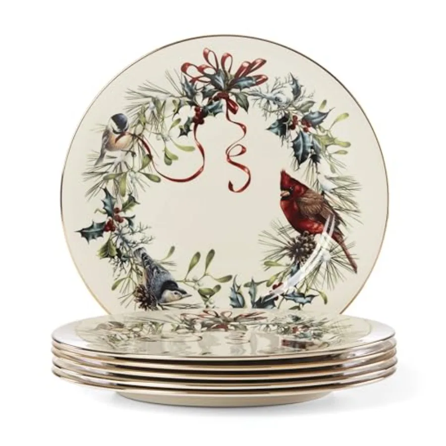 835219 Набор обеденных тарелок Winter Greetings из 6 предметов, 10,75 дюйма, рождественская посуда для напитков, праздничное хозяйство
835219 Набор обеденных тарелок Winter Greetings из 6 предметов, 10,75 дюйма, рождественская посуда для напитков, праздничное хозяйство