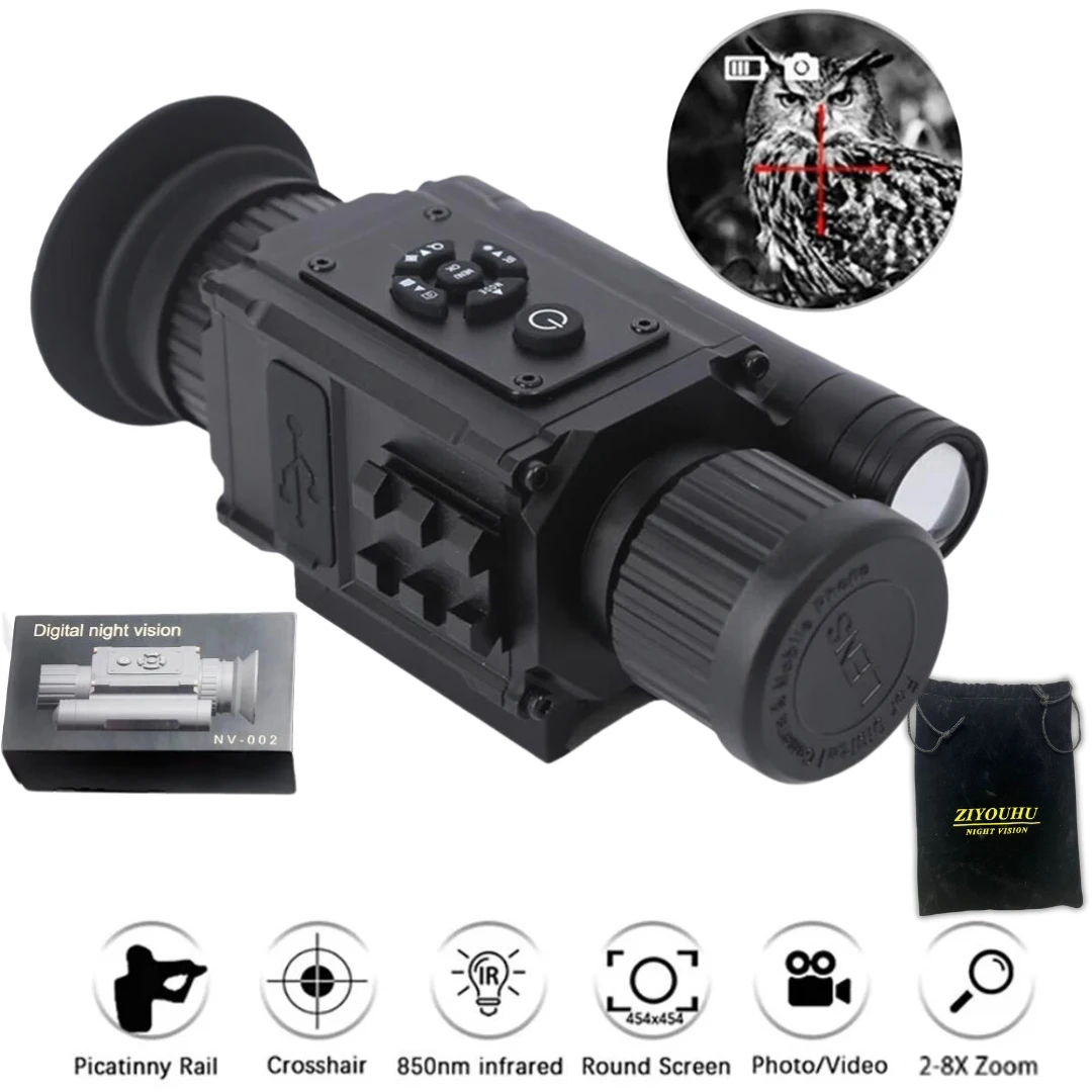 NV-002 Infrared Monocular 1080P Digital Night Vision Video Camera Multiple Image Mode Crosshair Hunting Night Sight Scope
NV-002 Infrared Monocular 1080P Digital Night Vision Video Camera Multiple Image Mode Crosshair Hunting Night Sight Scope