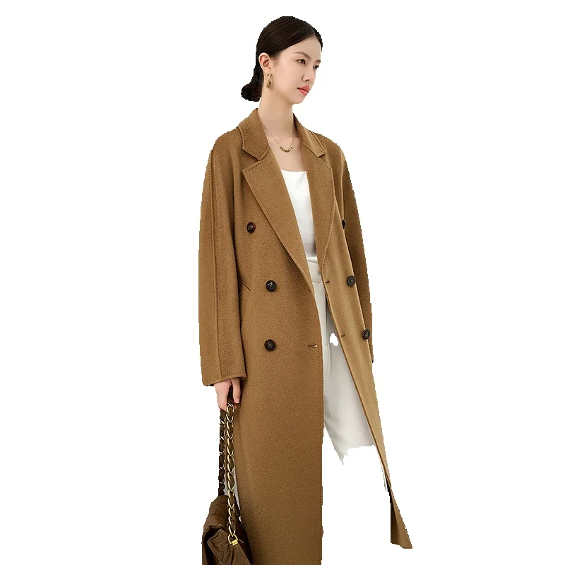 Pure Cashmere Sweater Women's Long Style New Season Water Ripple Double-Sided Cashmere Jacket 8
Pure Cashmere Sweater Women's Long Style New Season Water Ripple Double-Sided Cashmere Jacket 8