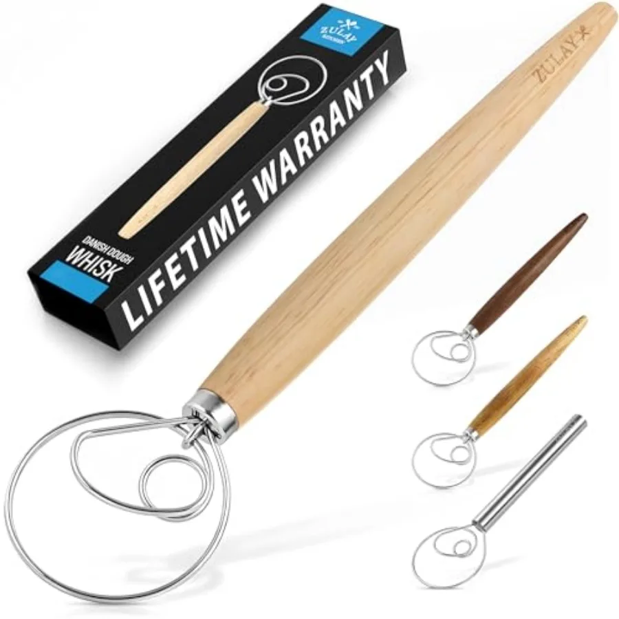 13Inch Danish Dough Whisk Wooden Whisk with Dough Hook Sourdough Whisk for Bread, Pizza, Pastry, Cake Batter and More - Wood
13Inch Danish Dough Whisk Wooden Whisk with Dough Hook Sourdough Whisk for Bread, Pizza, Pastry, Cake Batter and More - Wood