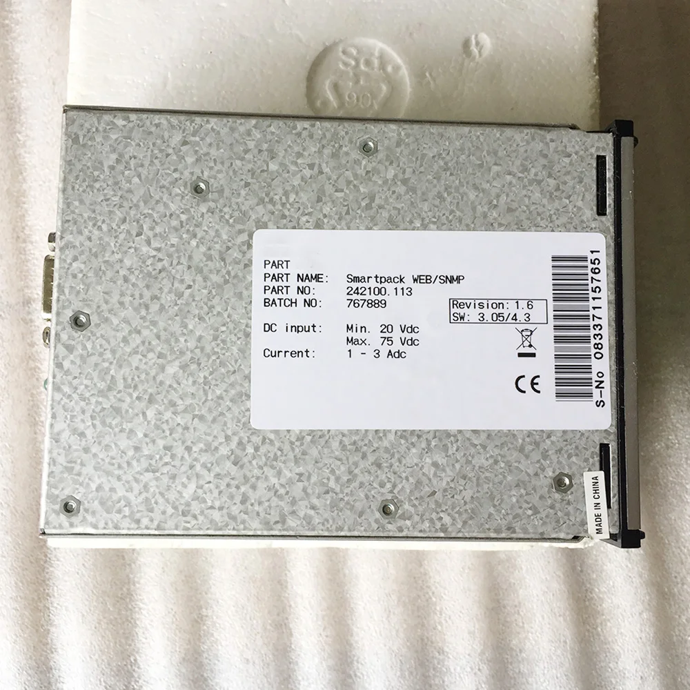 Monitoring Module Smar Tpack WEB/SNMP 242100.113 767889 Perfect Test
Monitoring Module Smar Tpack WEB/SNMP 242100.113 767889 Perfect Test