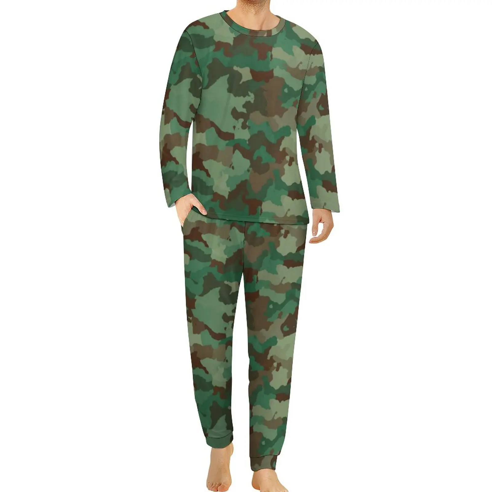 Army Camouflage Pajamas Green Camo Print Men Long-Sleeve Cute Pajama Sets 2 Pieces Casual Spring Graphic Sleepwear Gift Idea
Army Camouflage Pajamas Green Camo Print Men Long-Sleeve Cute Pajama Sets 2 Pieces Casual Spring Graphic Sleepwear Gift Idea