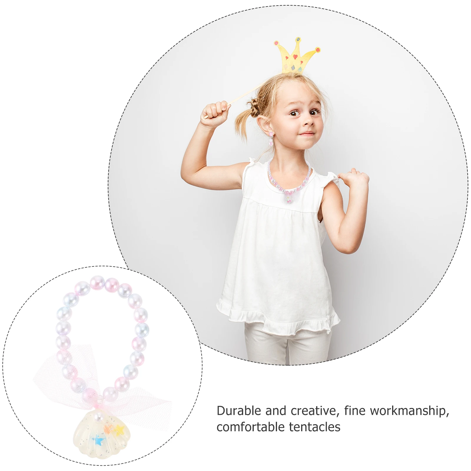 6 Pcs/ Shell Pearl Necklace Bracelet Set Beaded Kid Hand Chain Ring Earring Resin Little Kids Child Jewelry
6 Pcs/ Shell Pearl Necklace Bracelet Set Beaded Kid Hand Chain Ring Earring Resin Little Kids Child Jewelry