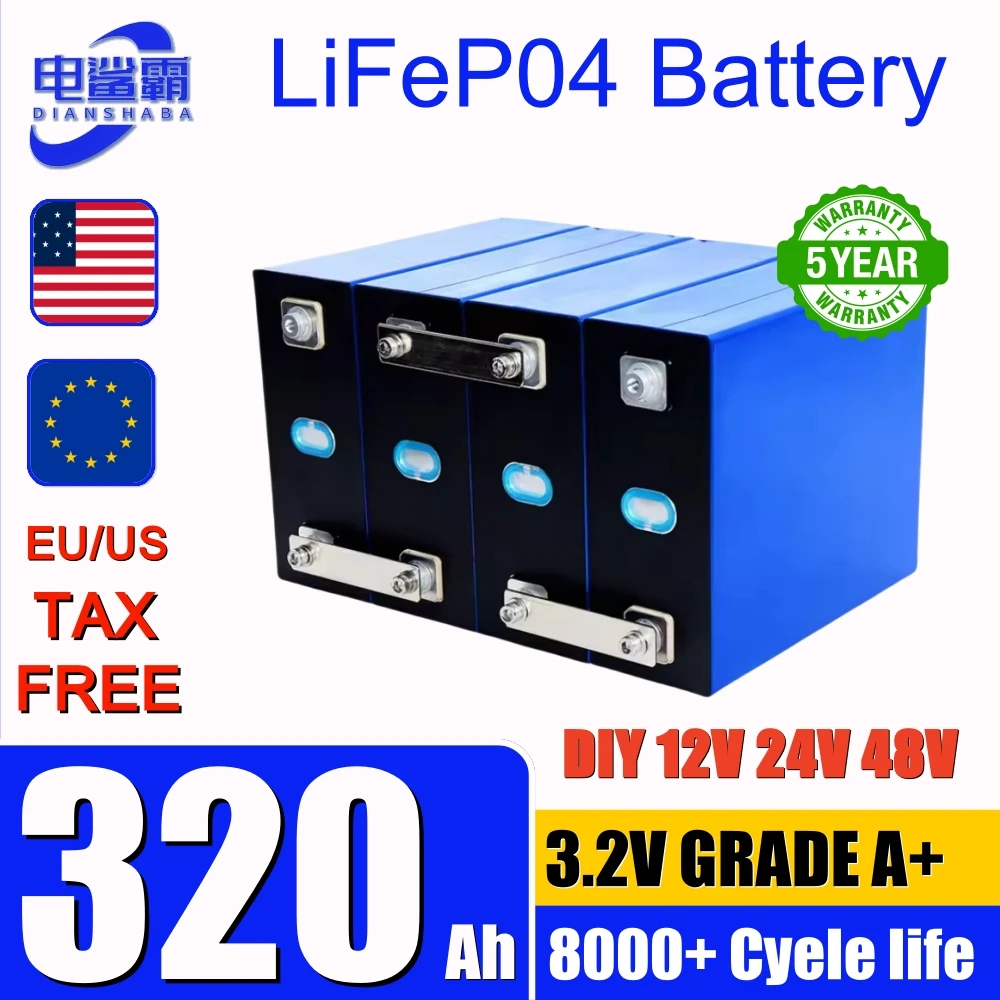Lifepo4 Батарея 320AH DIY 12 В 24 В 48 В Перезаряжаемая литий-железо-фосфатная батарея RV Солнечная лодка для кемпинга Гольф-яхта
Lifepo4 Батарея 320AH DIY 12 В 24 В 48 В Перезаряжаемая литий-железо-фосфатная батарея RV Солнечная лодка для кемпинга Гольф-яхта
