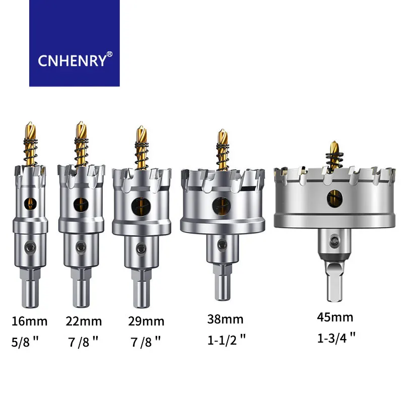 TCT Carbide Hole Saw Set 5Pcs 16/22/28/29/38/45mm Metal Wood Drilling Hole Cutter Drill Bit for Stainless Steel Woodworking
TCT Carbide Hole Saw Set 5Pcs 16/22/28/29/38/45mm Metal Wood Drilling Hole Cutter Drill Bit for Stainless Steel Woodworking