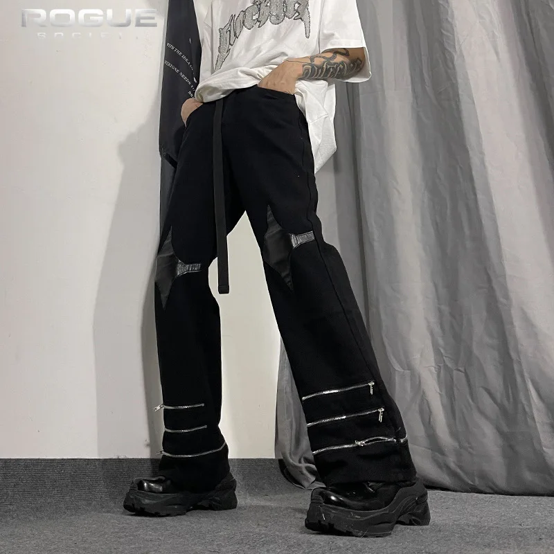 Y2K American High Street Zipper Jeans Black Patchwork Loose Denim Pants Hip Hop Streetwear Punk Gothic Trousers Harajuku Unisex
Y2K American High Street Zipper Jeans Black Patchwork Loose Denim Pants Hip Hop Streetwear Punk Gothic Trousers Harajuku Unisex