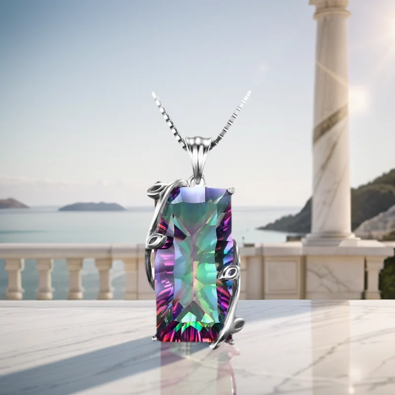 Silver 925 Colorful Stone Tourmaline Pendant Topaz Leaves GEMSTONE Necklace For women Birthday Party Gift Gemstone Chain
Silver 925 Colorful Stone Tourmaline Pendant Topaz Leaves GEMSTONE Necklace For women Birthday Party Gift Gemstone Chain