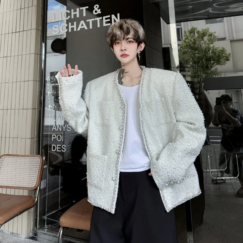 Autumn Faion Tweed Material oulder Pad Small Fraance Sle Men's Loose Suit Versatile Simple Faionable Korean Sle
Autumn Faion Tweed Material oulder Pad Small Fraance Sle Men's Loose Suit Versatile Simple Faionable Korean Sle