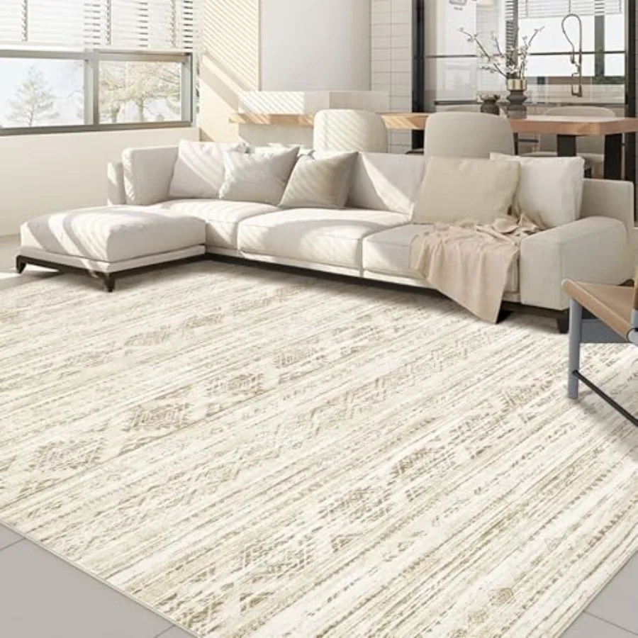 8x10 Area Rugs for Living Room: Washable Boho Large Neutral Modern Soft Farmhouse Beige Rug with Stain Resistant and NonSlip In 
8x10 Area Rugs for Living Room: Washable Boho Large Neutral Modern Soft Farmhouse Beige Rug with Stain Resistant and NonSlip In
