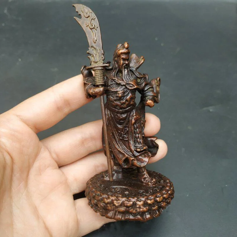 Antique copper collection Wu Caishen Guan Gong desktop mini ornament retro Feng Shui auspicious decoration crafts
Antique copper collection Wu Caishen Guan Gong desktop mini ornament retro Feng Shui auspicious decoration crafts