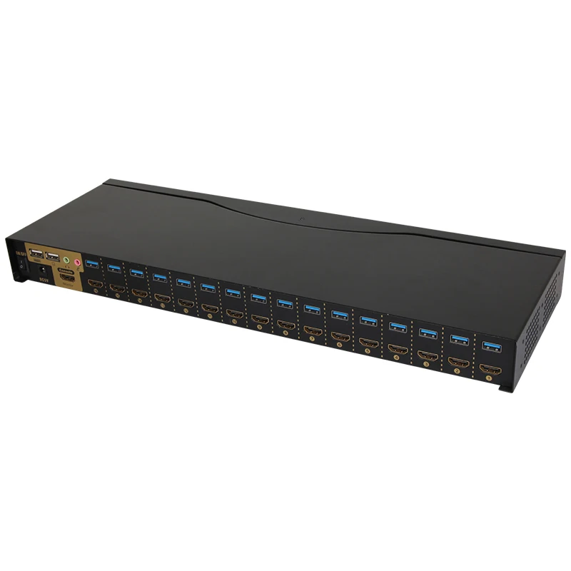VCOM 1 Input 16 Output KVM Switch 4K 30Hz 16 Port Data Center Rack Mount Computer KVM Switcher
VCOM 1 Input 16 Output KVM Switch 4K 30Hz 16 Port Data Center Rack Mount Computer KVM Switcher