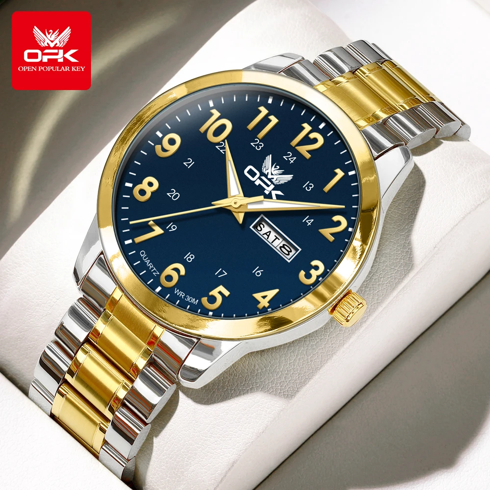 OPK 8176 Business Man Watch Steel Strap Waterproof Luminous Date Display Classic Digital Dial Simple Quartz Wristwatches for Men
OPK 8176 Business Man Watch Steel Strap Waterproof Luminous Date Display Classic Digital Dial Simple Quartz Wristwatches for Men
