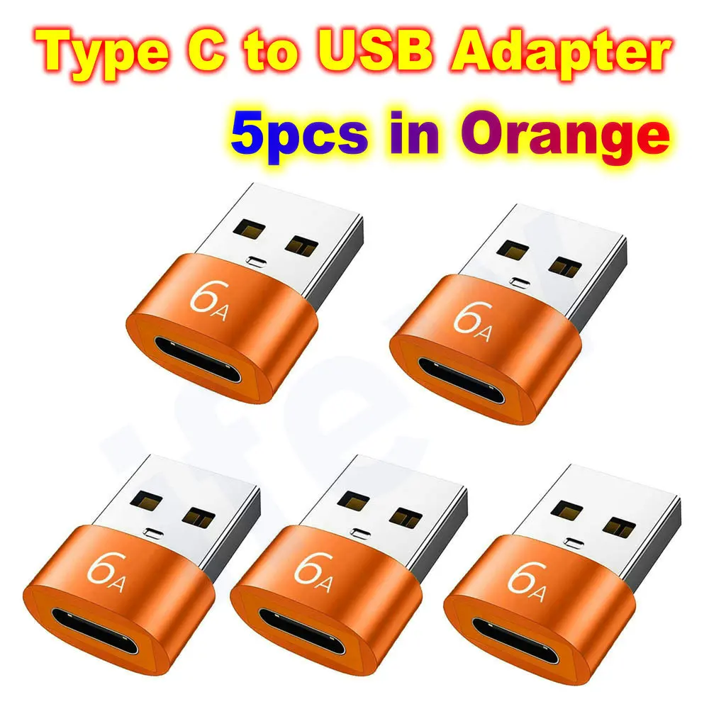 5pcs USB to USB C Adapter USB-C Type C Female to USB Male Super Fast Charging OTG Converter for iPhone 17 16 15 14 13 Android
5pcs USB to USB C Adapter USB-C Type C Female to USB Male Super Fast Charging OTG Converter for iPhone 17 16 15 14 13 Android
