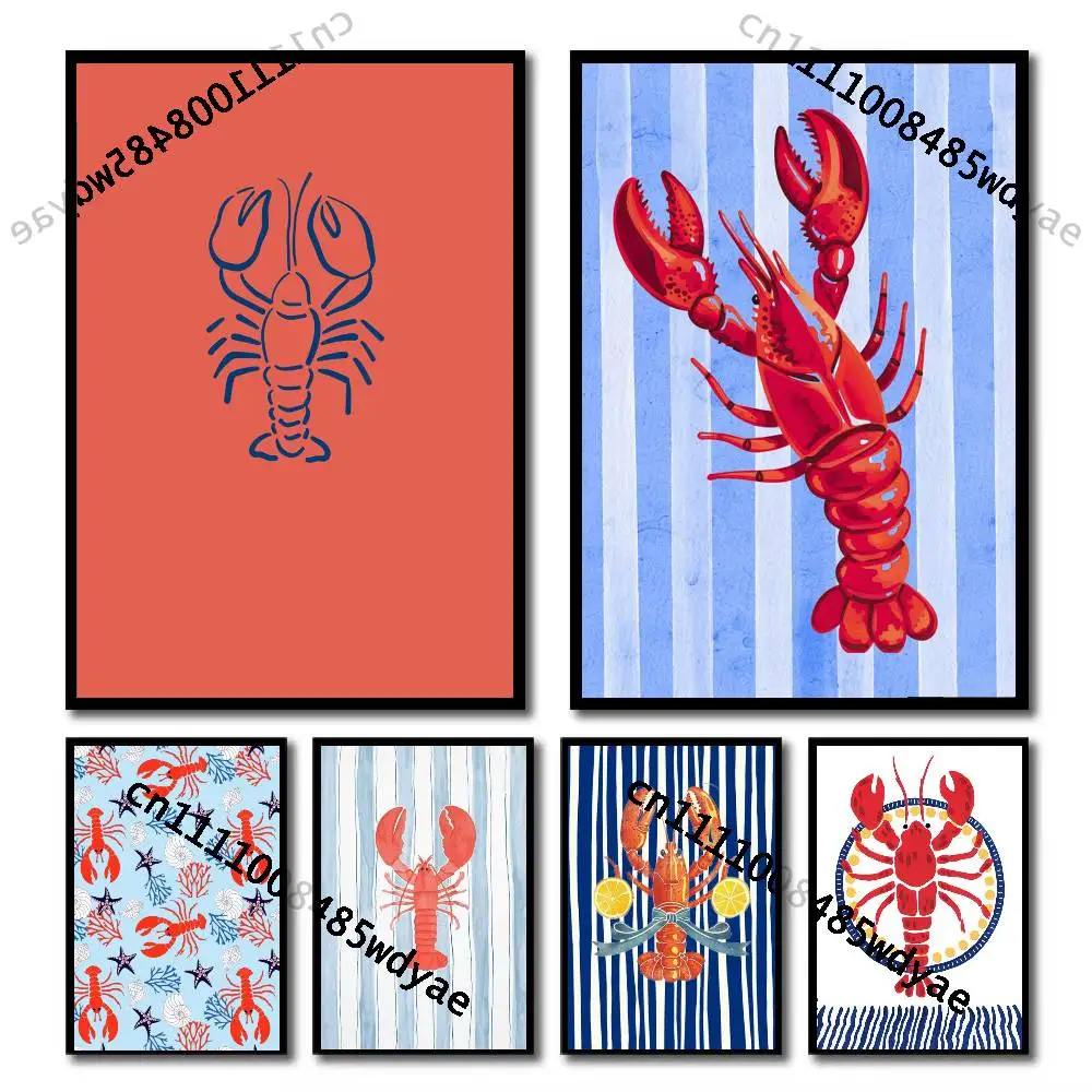 Lobster On Stripes Ocean Classic Wall Art, Canvas Print Poster, Suitable for Home, Living Room, Room Decoration Painting
Lobster On Stripes Ocean Classic Wall Art, Canvas Print Poster, Suitable for Home, Living Room, Room Decoration Painting