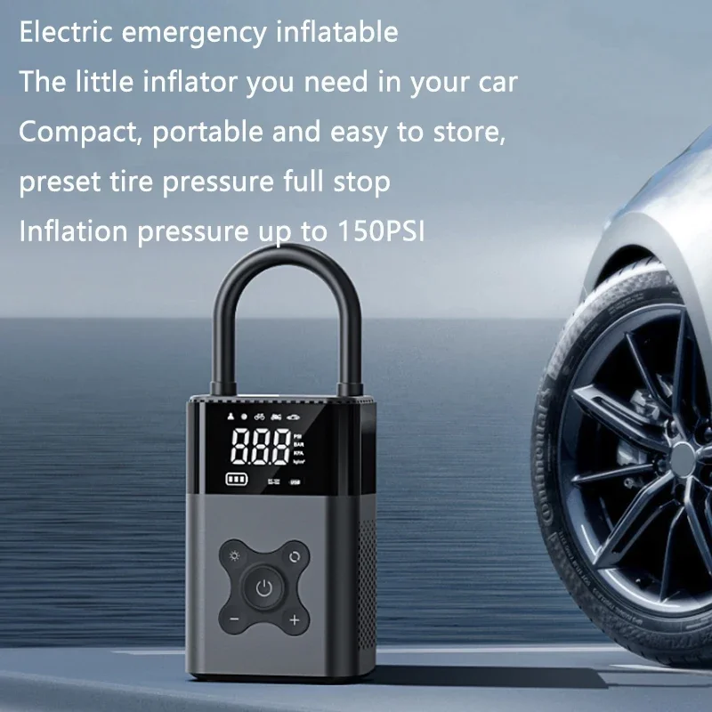 2025 New electric emergency inflator, Mini inflator, up to 150PSI, preset mode, full automatic stop,Light weight, easy to carry
2025 New electric emergency inflator, Mini inflator, up to 150PSI, preset mode, full automatic stop,Light weight, easy to carry