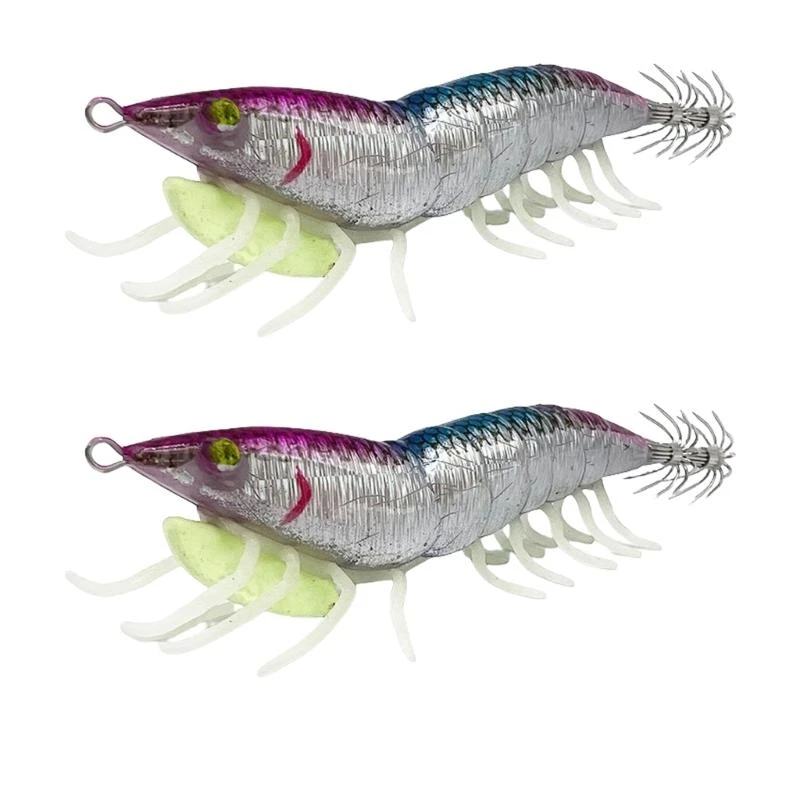 1 Pair Shrimp Lures Baits Squid Jig Glow Squid Jig with Rings Bead Cuttlefish Hook Glow Jig Hook for Fishing
1 Pair Shrimp Lures Baits Squid Jig Glow Squid Jig with Rings Bead Cuttlefish Hook Glow Jig Hook for Fishing