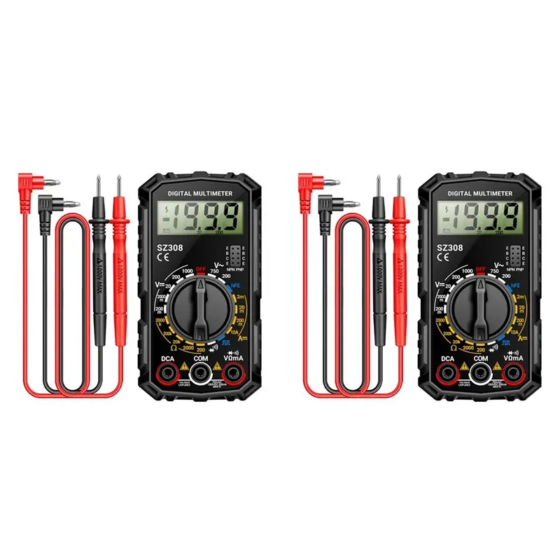 ABBN-2X SZ308 Digital Multimeter Voltage Resistance Meter AC/DC Current Meter Electrician LCD Backlight Ohm Square Wave B
ABBN-2X SZ308 Digital Multimeter Voltage Resistance Meter AC/DC Current Meter Electrician LCD Backlight Ohm Square Wave B