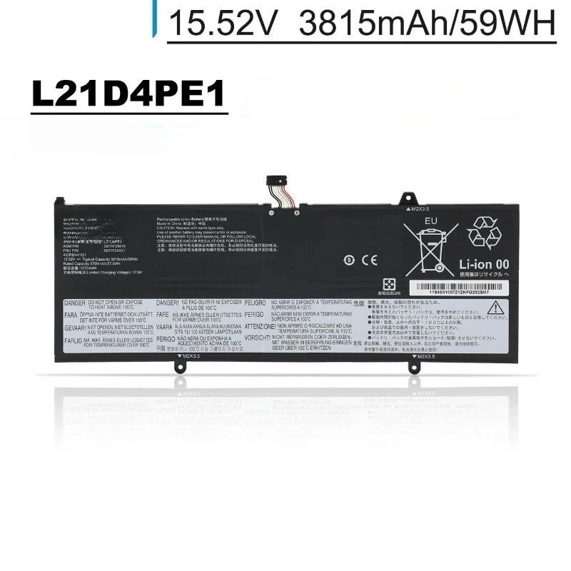 L21D4PE1 5B11F29421 For L 6 13ALC7 Laptop Battery 15.52V 59Wh
L21D4PE1 5B11F29421 For L 6 13ALC7 Laptop Battery 15.52V 59Wh