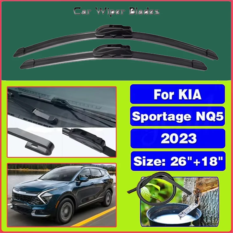 For Kia Sportage NQ5 2023 Car Front Wipers Blades Windshield Windscreen Window Brushes Cleaning Cutter Auto Accessories 26"+18"
For Kia Sportage NQ5 2023 Car Front Wipers Blades Windshield Windscreen Window Brushes Cleaning Cutter Auto Accessories 26"+18"