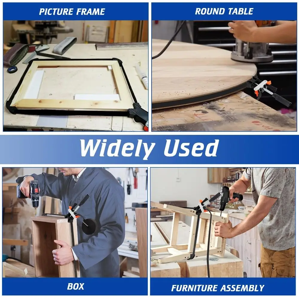 Comfortable Adjustable Band Clamp Multi Function 4 Jaws Strap Clamp Variable Angle Quick Release Polygonal Clip Woodworking
Comfortable Adjustable Band Clamp Multi Function 4 Jaws Strap Clamp Variable Angle Quick Release Polygonal Clip Woodworking