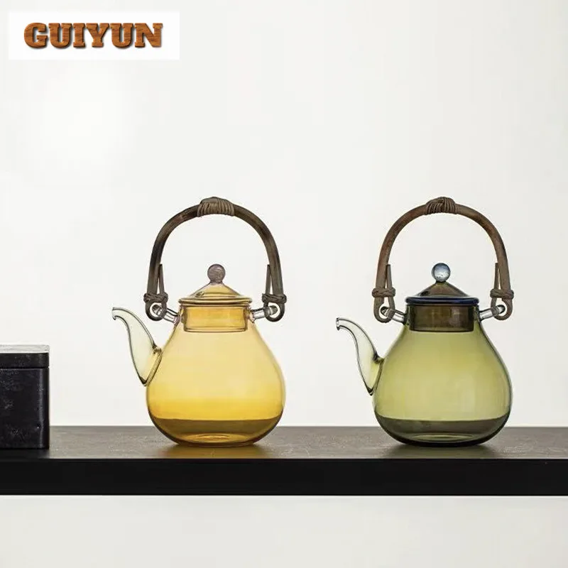 550ml Handmade Rattan Weaving Lifting Handle Teapot Vintage Tea Infuser Pot Tea Maker Kettle With Filter Tea Services Decoration
550ml Handmade Rattan Weaving Lifting Handle Teapot Vintage Tea Infuser Pot Tea Maker Kettle With Filter Tea Services Decoration