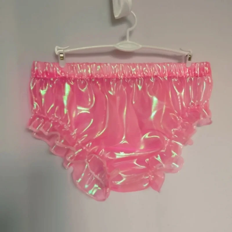Man Sexy Transparent Colored Laser Pink Holographic Organza Briefs Women Ruffles See Through Panties Couple FKK Private Party BF
Man Sexy Transparent Colored Laser Pink Holographic Organza Briefs Women Ruffles See Through Panties Couple FKK Private Party BF