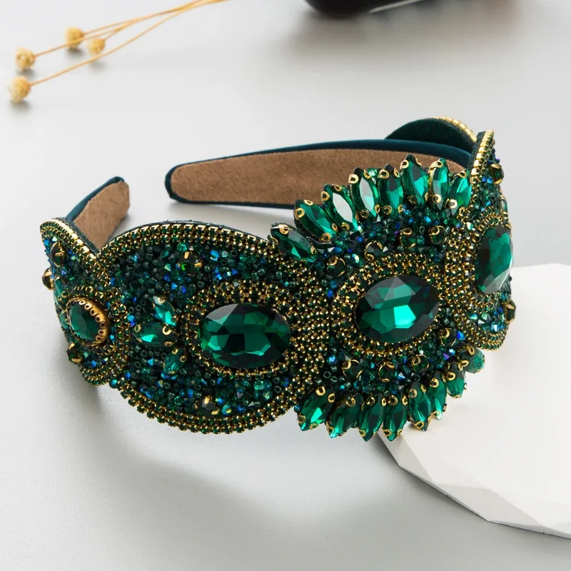 Retro Baroque Rhinestone Luxury Heavy Industry Hair Band High Grade Rhinestone Wide Edge Headband
Retro Baroque Rhinestone Luxury Heavy Industry Hair Band High Grade Rhinestone Wide Edge Headband