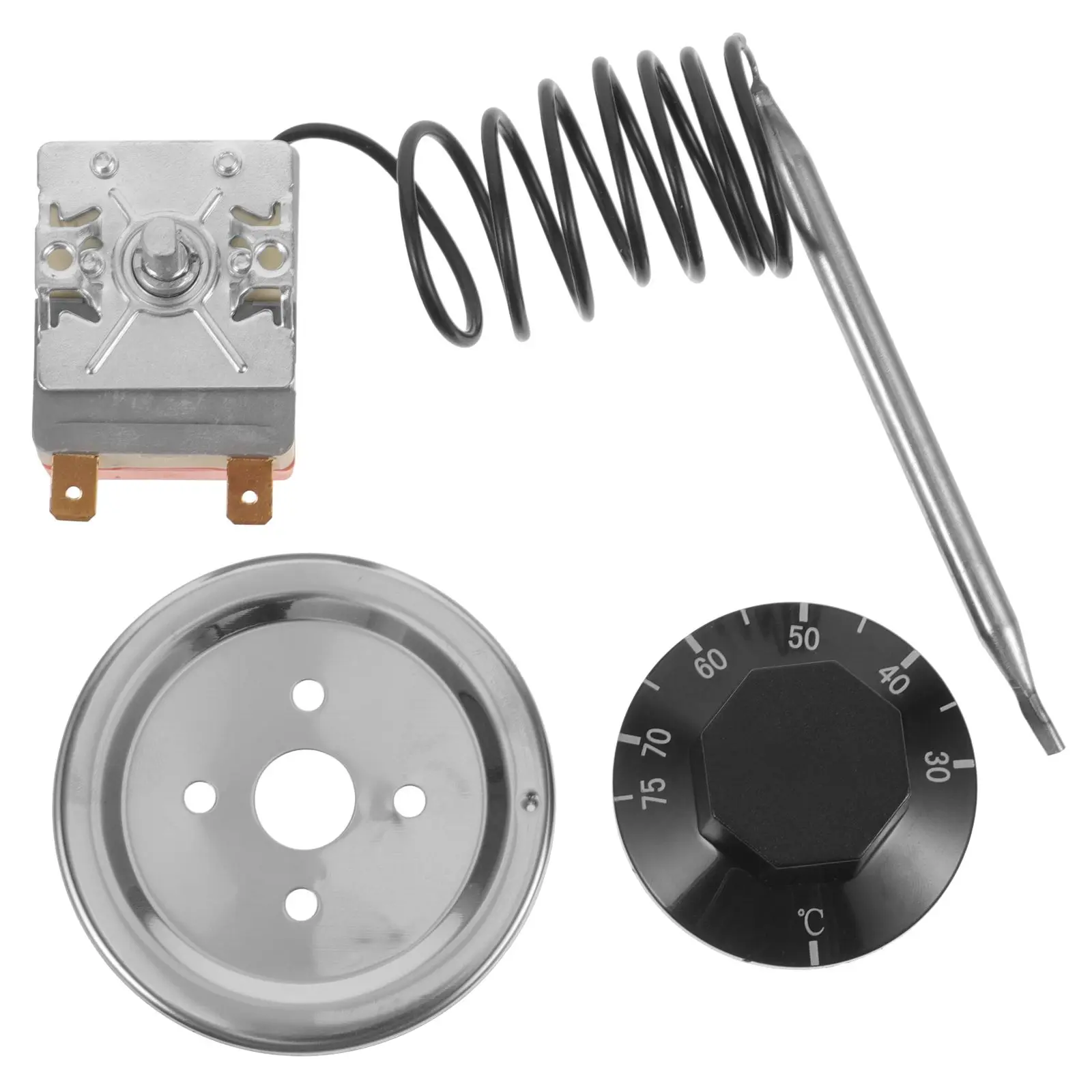 Mechanical Thermostat 30-75°C 16A Adjustable Temperature Controller Stove Oven Fryer Heater Gas Capillary Switch Replacement
Mechanical Thermostat 30-75°C 16A Adjustable Temperature Controller Stove Oven Fryer Heater Gas Capillary Switch Replacement