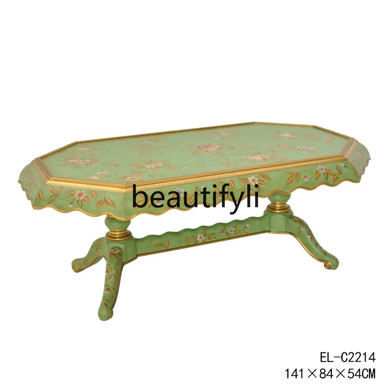 Retro French style Chinese style solid wood hand-painted romantic and elegant painted heavy industry art coffee table
Retro French style Chinese style solid wood hand-painted romantic and elegant painted heavy industry art coffee table