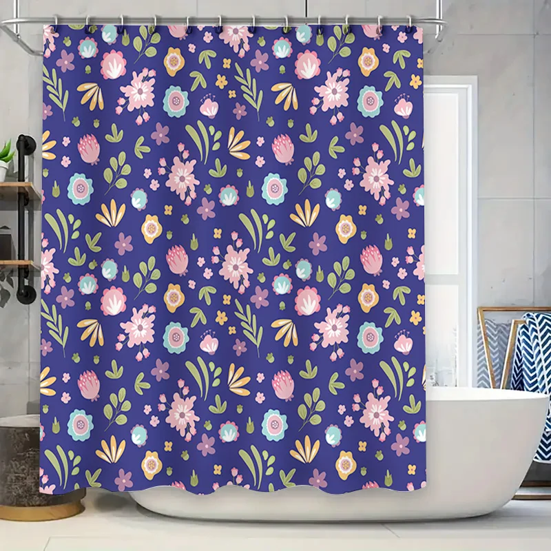 Floral Bath Shower Curtain Purple Pink Blue Decorative Pattern Polyester Fabric Home Bathroom Window Hanging Decoration Size: 18
Floral Bath Shower Curtain Purple Pink Blue Decorative Pattern Polyester Fabric Home Bathroom Window Hanging Decoration Size: 18