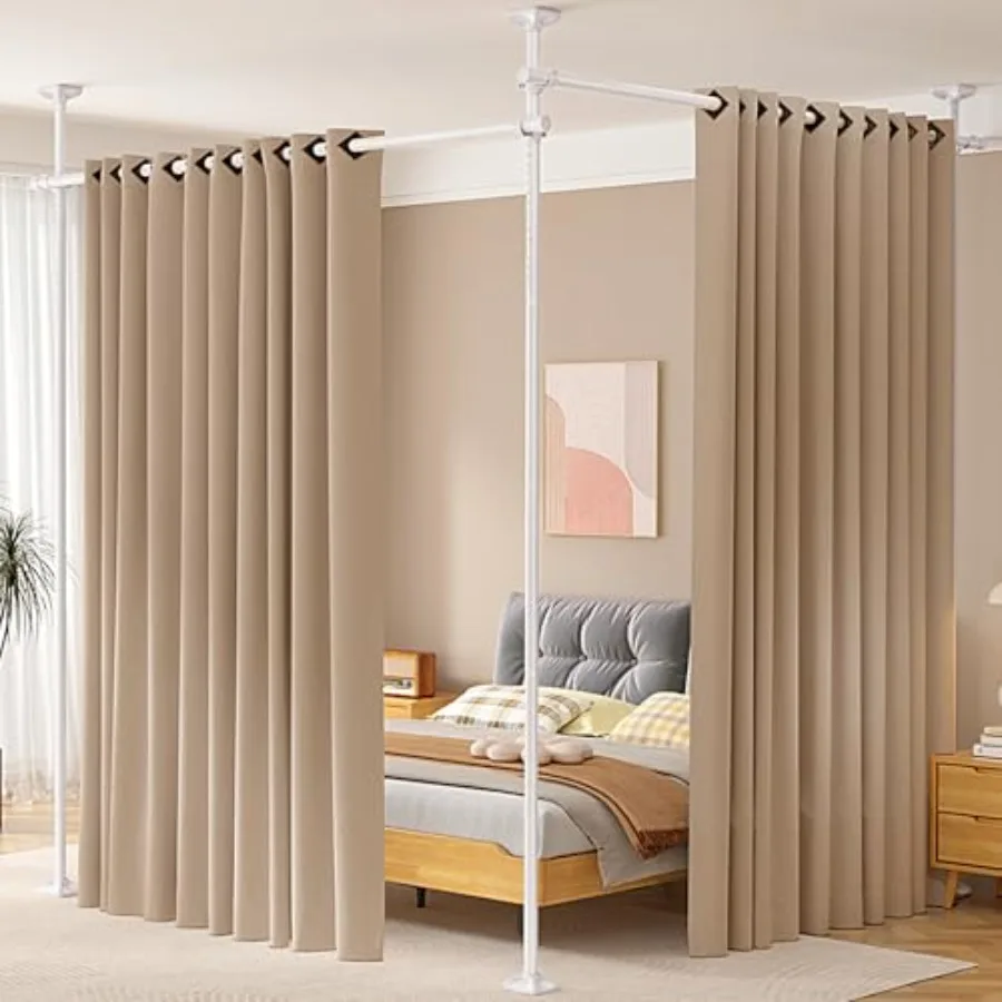 Room Divider No Drilling Curtain Rod Wall Divider for Room Separation 4-10ft H 28-114inch(W) Adjustable Heavy Duty Partition Sp
Room Divider No Drilling Curtain Rod Wall Divider for Room Separation 4-10ft H 28-114inch(W) Adjustable Heavy Duty Partition Sp