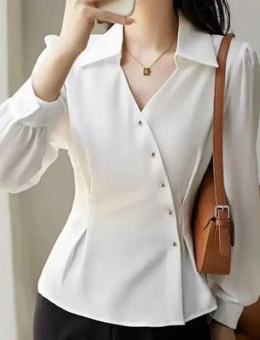 Women's Shirt Summer New French Elegant Fashion Sexy See Through Silk Mesh Long Sleeved Lapel Button Front Waist Cinched Shirt
Women's Shirt Summer New French Elegant Fashion Sexy See Through Silk Mesh Long Sleeved Lapel Button Front Waist Cinched Shirt