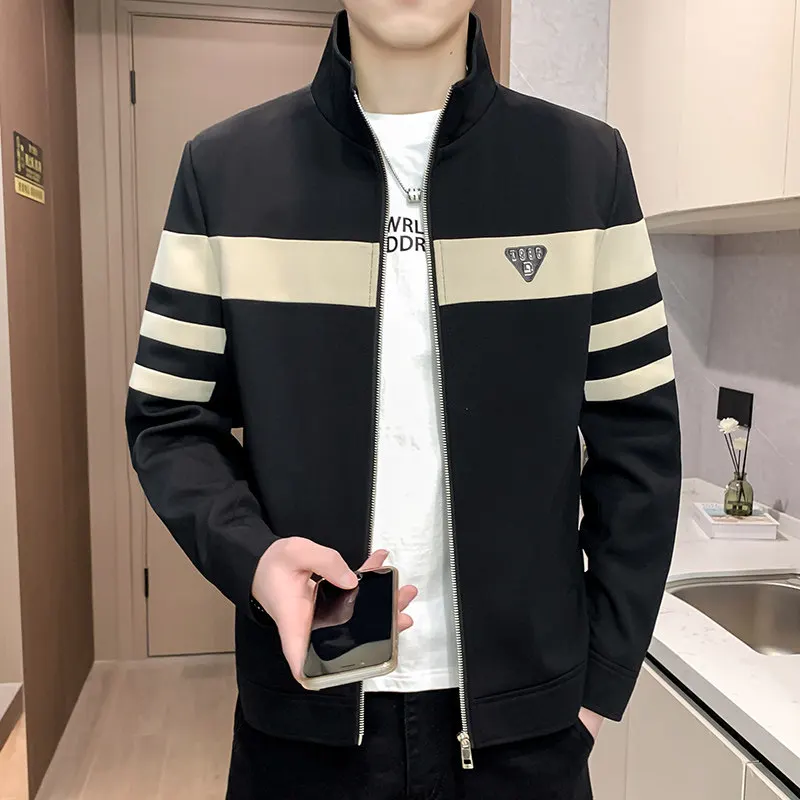 Casual Zipper Stand Collar Jacket for Men Youth Fashionable Korean Style Polyester Long Sleeve Anti-Wrinkle Outerwear Coat
Casual Zipper Stand Collar Jacket for Men Youth Fashionable Korean Style Polyester Long Sleeve Anti-Wrinkle Outerwear Coat