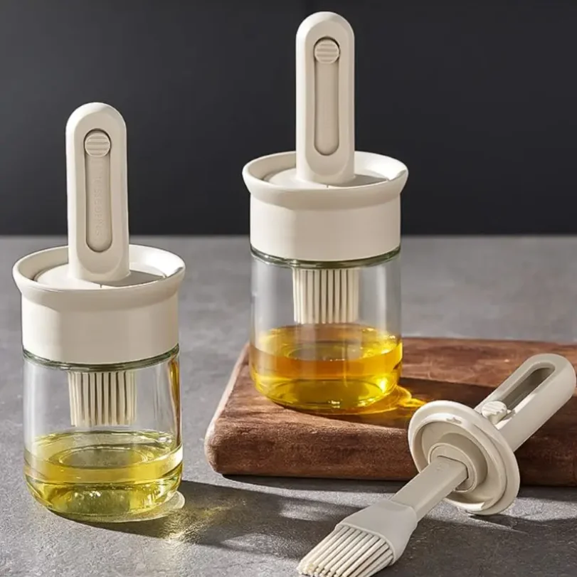 1pc Oil Dispenser Bottle BPA-Free Heat-Resistant Silicone Brush Set for Baking Cooking BBQ Kitchen Outdoor Accessory for Picnics
1pc Oil Dispenser Bottle BPA-Free Heat-Resistant Silicone Brush Set for Baking Cooking BBQ Kitchen Outdoor Accessory for Picnics