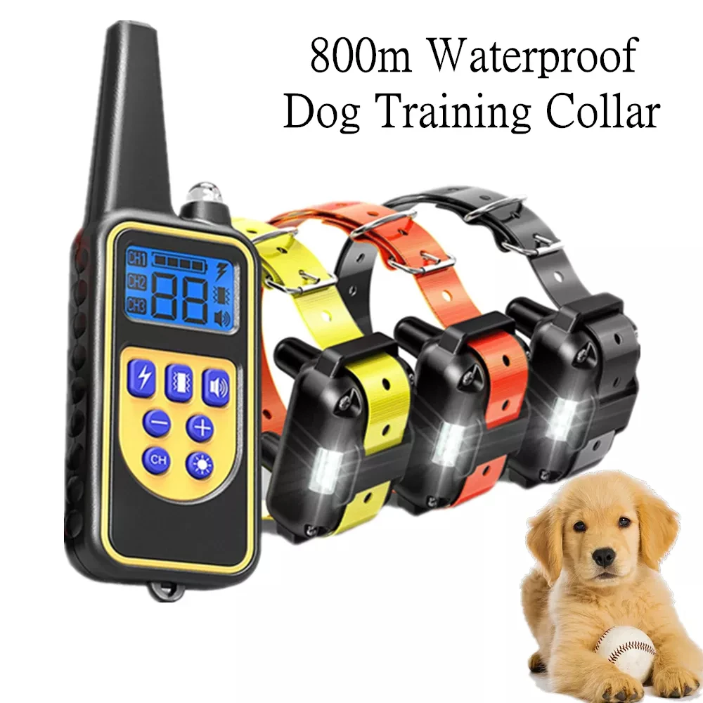 Electric Dog Training Collar Waterproof Dog Bark Collar Pet With Remote Control Rechargeable Anti Barking Device All Size Dogs
Electric Dog Training Collar Waterproof Dog Bark Collar Pet With Remote Control Rechargeable Anti Barking Device All Size Dogs