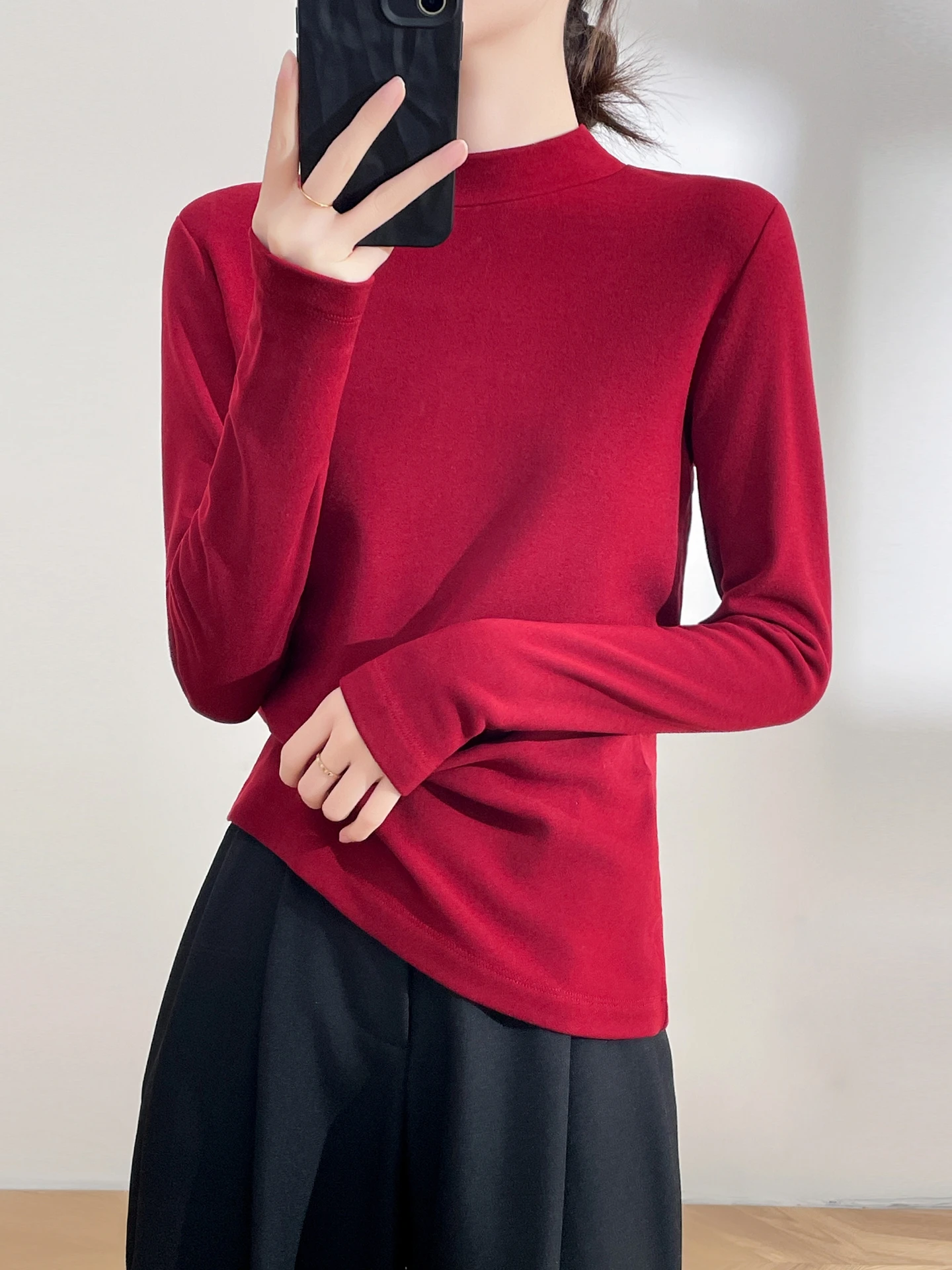 Thiened Long Sve Camere Protein Base irt Women's Autumn Winter Fce Lined Stand Collar T-irt Inner Wear Casual S...
Thiened Long Sve Camere Protein Base irt Women's Autumn Winter Fce Lined Stand Collar T-irt Inner Wear Casual S...