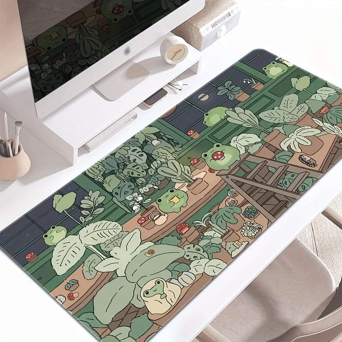 Cute Green frog mousepad Large size pc keyboard table mat non-slip rubber sewn edge durable deskmat gamers and schools of choice
Cute Green frog mousepad Large size pc keyboard table mat non-slip rubber sewn edge durable deskmat gamers and schools of choice