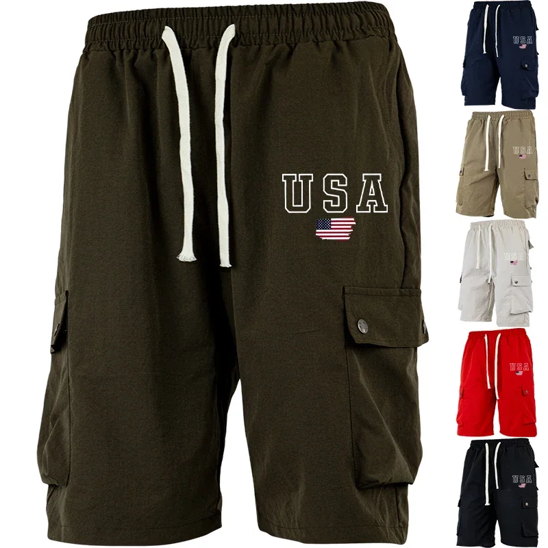 Summer Men's Casual Cargo Shorts Solid Drawstring Multi-Pocket Loose Fit Beachwear Outdoor Street Style Bermuda Short Pants
Summer Men's Casual Cargo Shorts Solid Drawstring Multi-Pocket Loose Fit Beachwear Outdoor Street Style Bermuda Short Pants