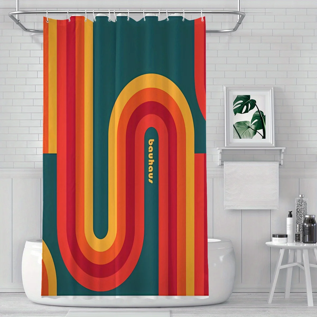 Retro Geometric Shower Curtain – Bold Color Blocks & Curved Lines, Modernist Art Design, 70x70in, Polyester, Includes Hooks
Retro Geometric Shower Curtain – Bold Color Blocks & Curved Lines, Modernist Art Design, 70x70in, Polyester, Includes Hooks