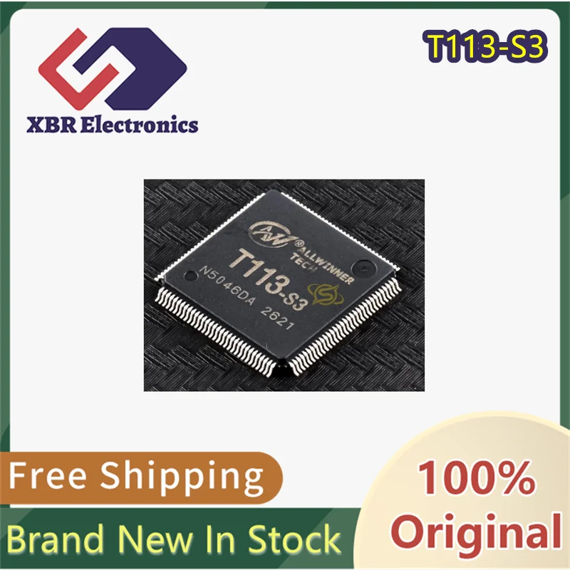 (1/5 piece) T113-S3 LQFP128 Dual-core A7 Microcontroller Chip for Car DVRs - Brand New, Original, In Stock
(1/5 piece) T113-S3 LQFP128 Dual-core A7 Microcontroller Chip for Car DVRs - Brand New, Original, In Stock