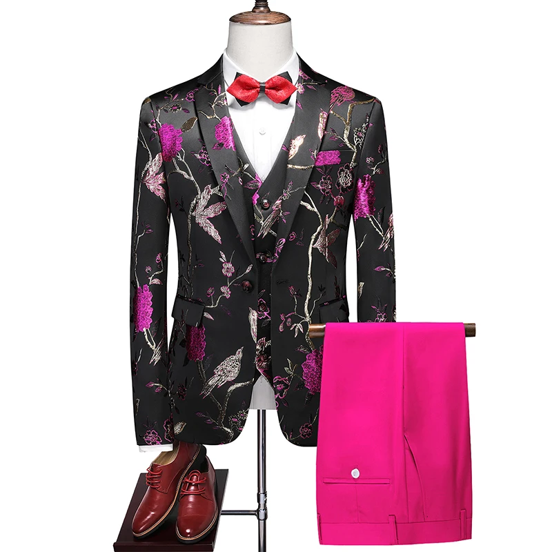 Men's Big Size Three-piece Suit Set Hollow Slim Fit One Button Vest Trousers Classic Fashion Banquet Wedding Outfit
Men's Big Size Three-piece Suit Set Hollow Slim Fit One Button Vest Trousers Classic Fashion Banquet Wedding Outfit