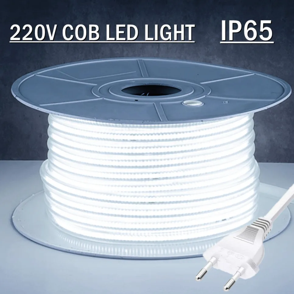 220V 30M Lens COB LED Strip Lights 10mm Adhesive Tape with EU Plug Flex Silicone Tube Lamp for Home Outdoor Garden Lighting
220V 30M Lens COB LED Strip Lights 10mm Adhesive Tape with EU Plug Flex Silicone Tube Lamp for Home Outdoor Garden Lighting
