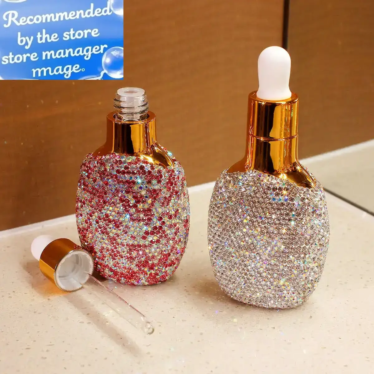 Sparkling Diamond Glass Oil Dropper Mini Perfume Empty Bottle Portable Rheinstone Travel Essential Oil Storage Jar Dispenser
Sparkling Diamond Glass Oil Dropper Mini Perfume Empty Bottle Portable Rheinstone Travel Essential Oil Storage Jar Dispenser