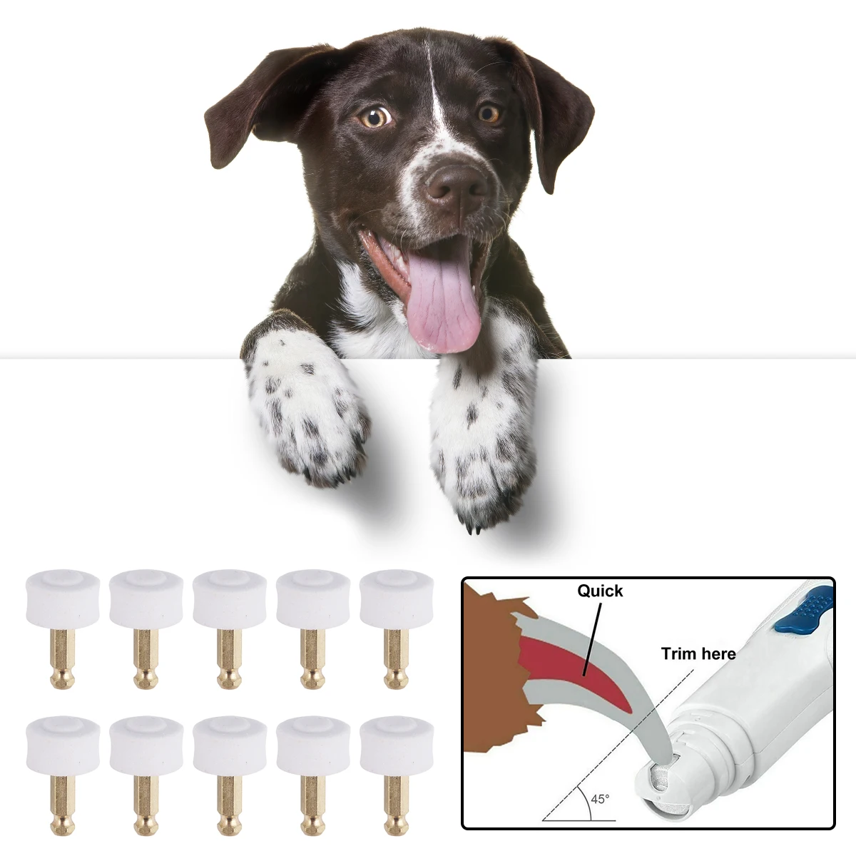 Electric Nail Grinder Head for Dog Paw Trimmer White Grooming Accessories Durable Safe Polish Pet Nail Trimmer Grinding Head Pet
Electric Nail Grinder Head for Dog Paw Trimmer White Grooming Accessories Durable Safe Polish Pet Nail Trimmer Grinding Head Pet