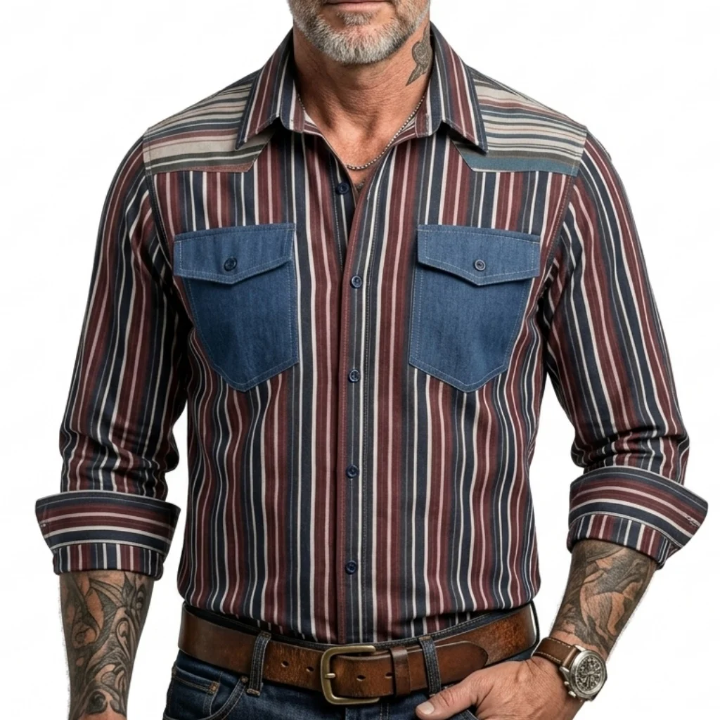 Cotton Plus Size Men's Casual Striped Shirt Spring Summer Color Block Shirts Lightweight Blend Vacation Pocket Male Clothes
Cotton Plus Size Men's Casual Striped Shirt Spring Summer Color Block Shirts Lightweight Blend Vacation Pocket Male Clothes