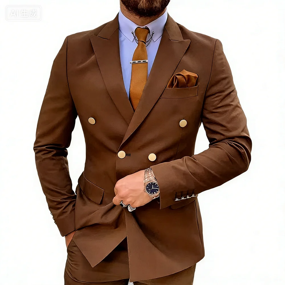 Мужской свадебный костюм Slim Fit с острыми лацканами, двубортный пиджак, формальный деловой смокинг, комплект из 2 предметов: пиджак + брюки, для вечеринок и выпускных вечеров
Мужской свадебный костюм Slim Fit с острыми лацканами, двубортный пиджак, формальный деловой смокинг, комплект из 2 предметов: пиджак + брюки, для вечеринок и выпускных вечеров
