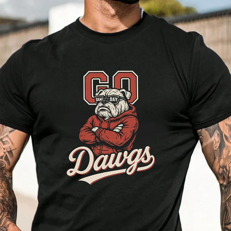 Game Day Dawgs Print Men's Fashion T-shirt Casual Trendy Tshirts For Summer Comfortable Short Sleeve Tops
Game Day Dawgs Print Men's Fashion T-shirt Casual Trendy Tshirts For Summer Comfortable Short Sleeve Tops