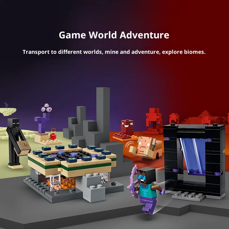 Конструктор LEGO Minecraft Серия LG-21584: Портал Нэтера и Портал Энда, популярный игровой набор, кирпичики для детей, подарок, хит продаж
Конструктор LEGO Minecraft Серия LG-21584: Портал Нэтера и Портал Энда, популярный игровой набор, кирпичики для детей, подарок, хит продаж