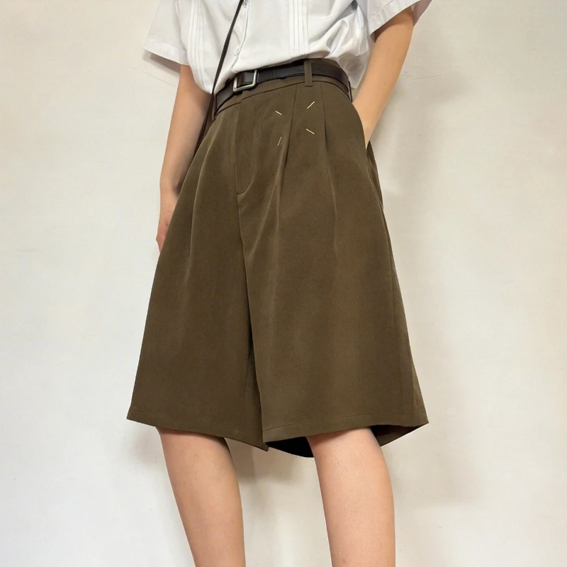 2026 Men's Wide Leg Suit Shorts Summer Business Casual Elastic Half Baggy Pants Korean Fashion Men Office Formal Short Trousers
2026 Men's Wide Leg Suit Shorts Summer Business Casual Elastic Half Baggy Pants Korean Fashion Men Office Formal Short Trousers