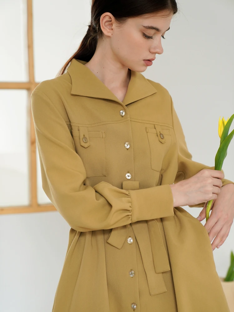 Женская рабочая одежда Ecru Soli Simple Autumn Winter Long Dr, винтажный японский стиль H-ape Dr
Женская рабочая одежда Ecru Soli Simple Autumn Winter Long Dr, винтажный японский стиль H-ape Dr